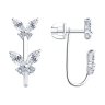 Серьги из серебра с фианитами (Арт.94026498)