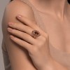 Кольцо золотое с гранатом и фианитами «Алый Лотос» Соколов (арт.51-310-02468-3)