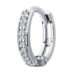 Серьга из серебра с фианитами (Арт.94170274)