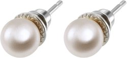 Серьги из серебра с жемчугом (Арт.aas-13-8-1-s)