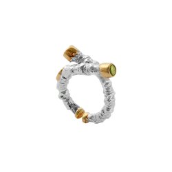 Серебряное кольцо BEAVERS с хризолитом 1116h