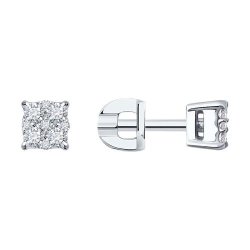 Серьги из белого золота с бриллиантами (Арт.1022288-3)
