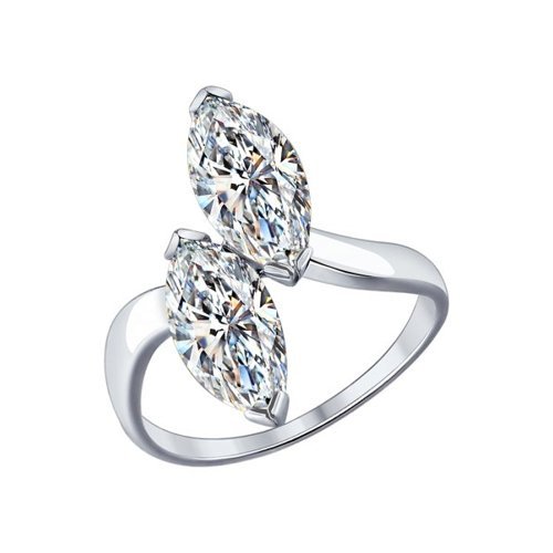 Кольцо из серебра с фианитами (Арт.94012081)