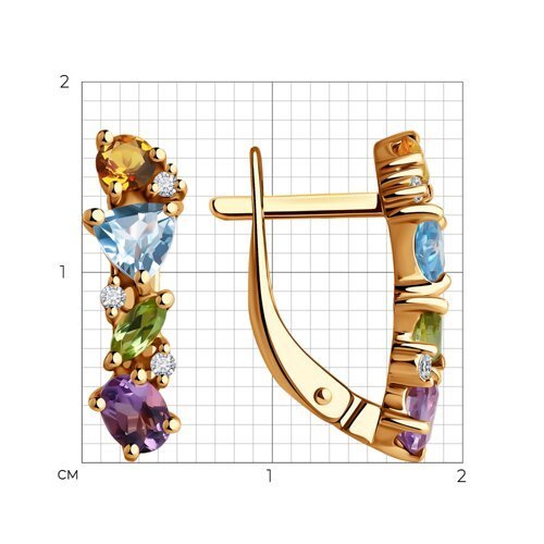 Серьги золотые пробы 585 (Арт.51-320-02408-1)