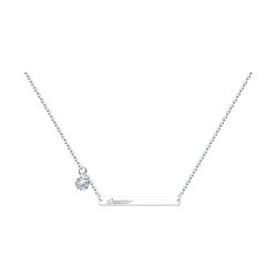 Колье из серебра с фианитом (Арт.94070463-9)