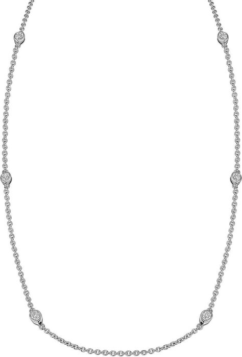 Ожерелье из серебра с куб. цирконием (Арт.fao-1-56-s)