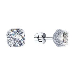 Серьги из серебра с фианитами (Арт.94023318)