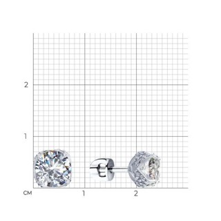 Серьги из серебра с фианитами «Кристальный Шик» Соколов (арт.94023318)