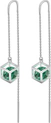 Серьги из серебра с куб. цирконием (Арт.fus-1-8-swr-8-s)