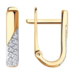 Серьги из золота с фианитами (Арт.028573)