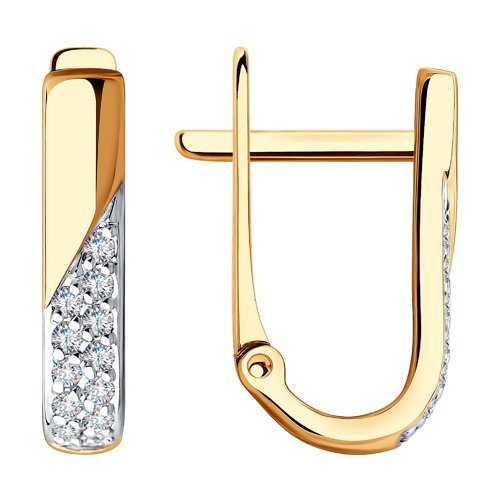 Серьги из золота с фианитами (Арт.028573)