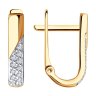 Серьги из золота с фианитами (Арт.028573)