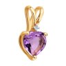 Подвеска золотая пробы 585 с аметистом (Арт.73-00136)