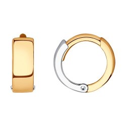 Серьги из комбинированного золота (Арт.029496)