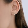 Серьги пусеты золотые пробы 585 с жемчугом (Арт.792462)