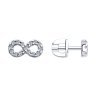Серьги из серебра с фианитами (Арт.94025953)