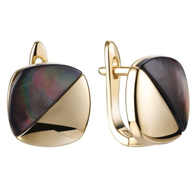 Серьги серебряные с жемчугом «Gravity Shine» Fresh Jewelry (арт.PI-E03570-X-L-PNB-X-X)