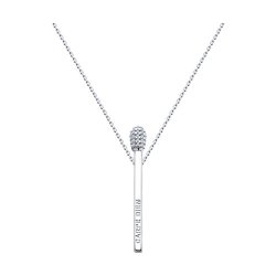 Колье из серебра с фианитами (Арт.94070343)