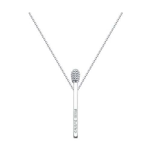 Колье из серебра с фианитами (Арт.94070343)