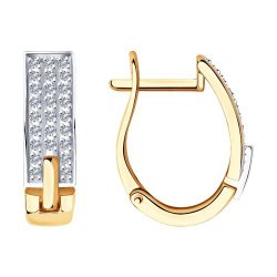 Серьги из золота с бриллиантами (Арт.1021465)