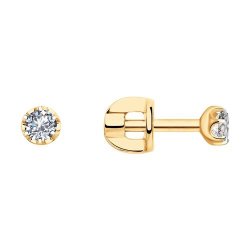 Серьги из золота с бриллиантами (Арт.1021748)