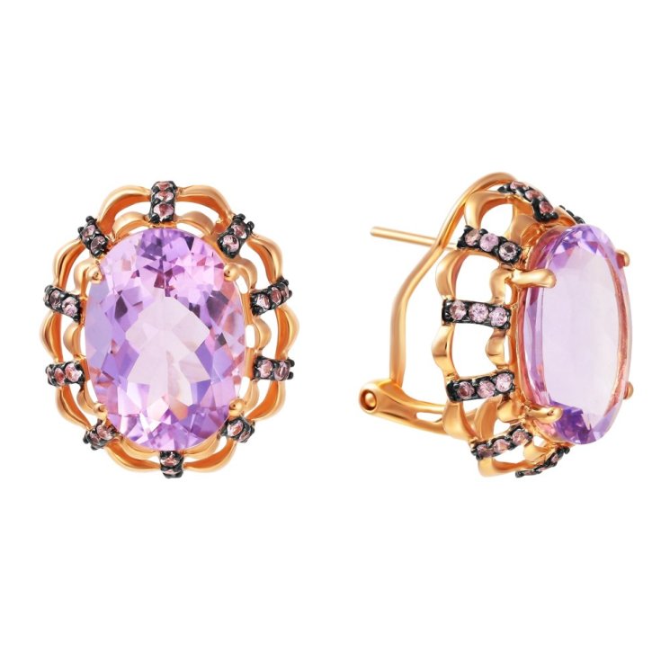 Серьги из золота с аметистом и сапфиром (Арт.e32517k-25_ps_am_pink)