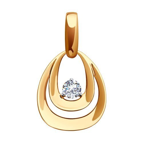 Золотой кулон с фианитом SOKOLOV (арт. 036595)