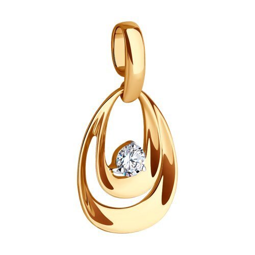 Золотой кулон с фианитом SOKOLOV (арт. 036595)