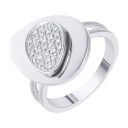 Кольцо из белого золота с бриллиантом (Арт.g277dwa4w_wg)