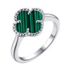 Кольцо серебряное с малахитом «Lucky Medium» Fresh Jewelry (арт.TC-R01968-X-W-Mal-X-X)