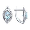 Серьги из серебра с топазами и фианитами (Арт.94-320-02685-2)