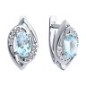 Серьги из серебра с топазами и фианитами (Арт.94-320-02685-2)