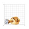 Серьги одиночные из золота с бриллиантом (Арт.1170005)