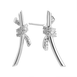 Серьги из серебра с фианитом (Арт.cz-e05247-x-w-x-x-w)