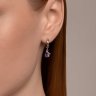 Серьги из серебра с аметистами и фианитами (Арт.92022961)