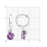 Серьги из серебра с аметистами и фианитами (Арт.92022961)
