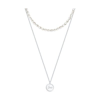 Колье из серебра с жемчугом (Арт.92070066)