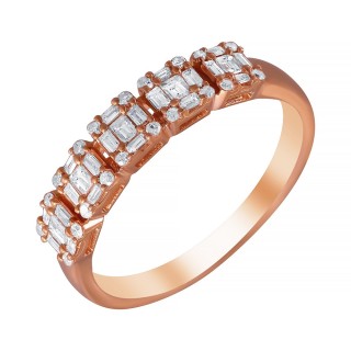 Кольцо золото с бриллиантами «Розовый Шарм» JVG (арт.R25688_KO_PINK)