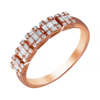 Кольцо золото с бриллиантами «Розовый Шарм» JVG (арт.R25688_KO_PINK)