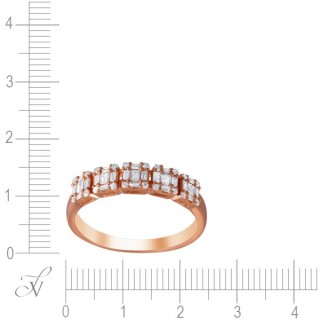 Кольцо золото с бриллиантами «Розовый Шарм» JVG (арт.R25688_KO_PINK)