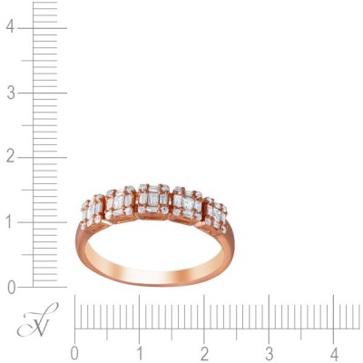 Кольцо золото с бриллиантами «Розовый Шарм» JVG (арт.R25688_KO_PINK)