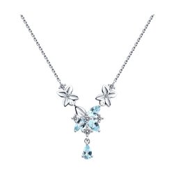 Колье из серебра с топазами и фианитами (Арт.93-370-02061-1)