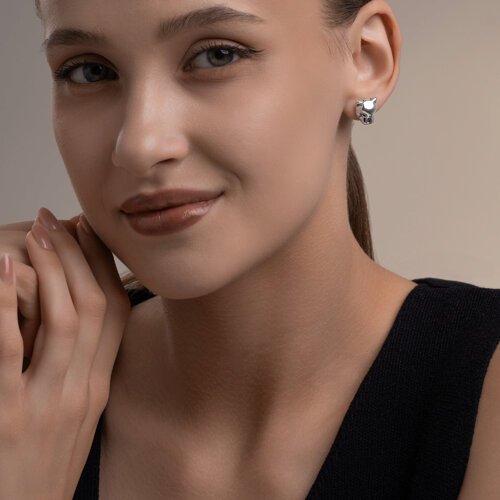 Серьги из серебра с эмалью (Арт.94027326)