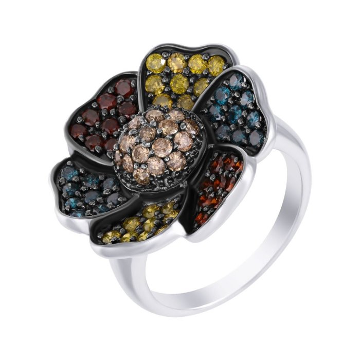 Кольцо из белого золота с бриллиантом (Арт.r43389d-12_ko_dc_dn_wg)