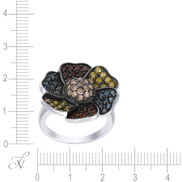 Кольцо из белого золота с бриллиантом (Арт.r43389d-12_ko_dc_dn_wg)