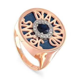 Кольцо с бриллиантами и сапфиром «Diamond Jeans» из золота Kabarovsky (арт.11-0750-1103)