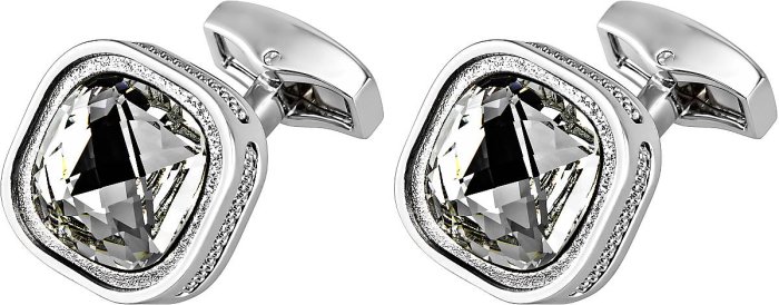 Запонки из ювелирного сплава с кристаллом (Арт.cl1995)