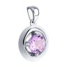 Подвеска из серебра с аметистом (Арт.94-330-00782-2)