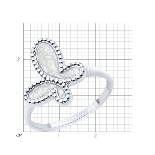 Кольцо из серебра с эмалью (Арт.94014032)