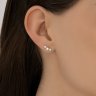 Серьга из серебра с фианитами (Арт.94170399)